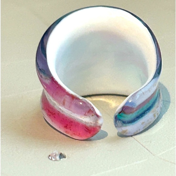 💙✨ Authentic Murano Glass Statement Ring – Handcrafted Treasure from Venice ✨💙 - Picture 6 of 13